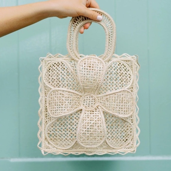Victoria Dunn Handbags - Victoria Dunn, The Bougainvillea Tote | Natural, NWT